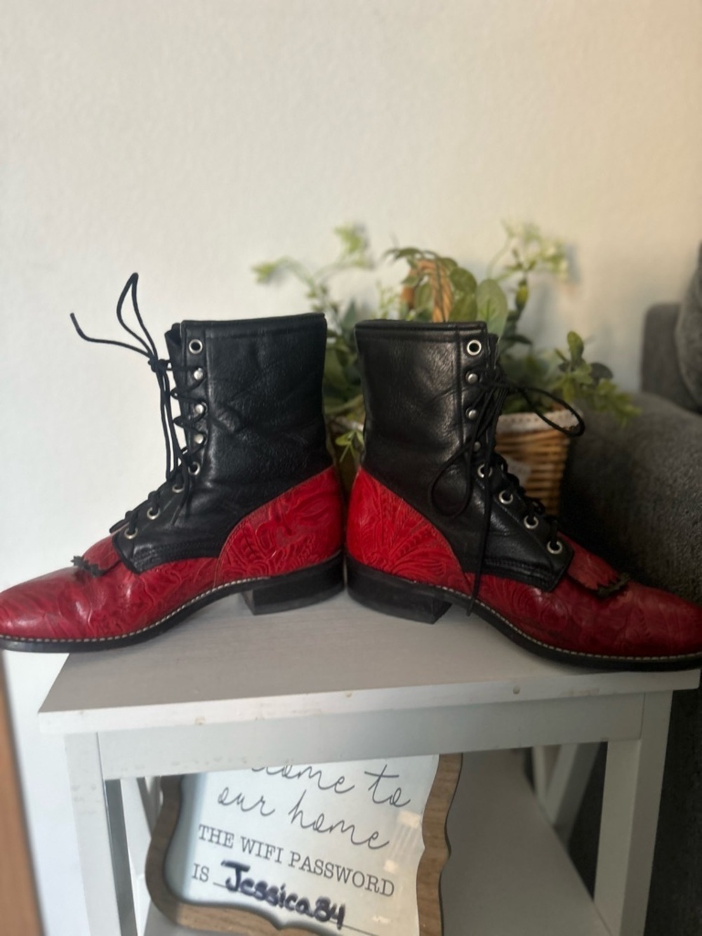 LAREDO LEATHER BOOTS SZ 7 1/2 - Picture 7 of 12